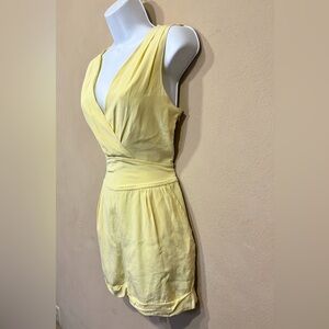 Bebe Yellow Criss Cross Romper
